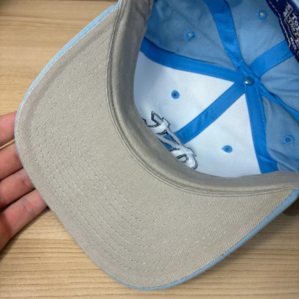 Vintage North Carolina Tar Heels Hat Cap‎ Fitted 7 1/8 Blue Top of the World Y2K